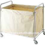 Single White Linen Truck/Linen Trolley Service Carts/Hotel Trolley Room Service Carts/Hopital Linen Carts with wheels