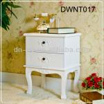 DWNT017 White square wood bed side table-DWNT017