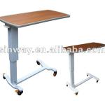 Luxurious wood over bed table with castors