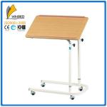 Panel angle and height adjustable with casters overbed tables