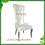 American Style White Leather High Back Hotel Lobby Chair-T888