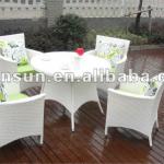 5pcs cheap PE rattan outdoor dining table and chair furniture set