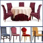 Metal hotel dining chairs upholstered-GF-28517