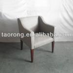 Solid wooden upholstery coffee chair /wood hotel room chair CH-183