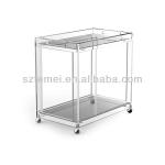 modern acrylic trolley for bar