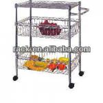 3 Tiers Basket Hotel Service Trolley-TR613675C3W