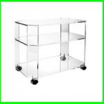 acrylic restaurant service trolley-JS-027