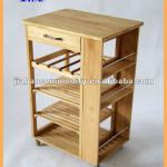 wooden serving trolley-WK3407