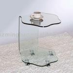 Acrylic corner table trolley