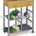 Mobile kitchen trolley with 2 baskets &amp; 2 shelves