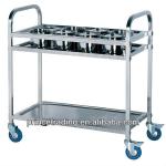 2-layer stainless steel hotel assembled dinning cart