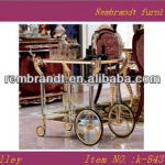 classic 24k gold plated hotel trolley