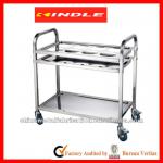 Stainless Steel Hotel Furniture Trolley With Two Shelves KF-HF-9