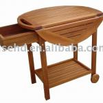 (W-FC-8055) high quality wooden tea trolley