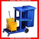 four wheel PP hotel Janitor Cart