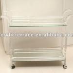 Mirrored Acrylic Lucite hotel trolley/acrylic bar cart/bar furniture