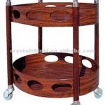 CH-017 Restaurant Wood Trolley Cart/Wine Cart / hotel service trolley / liquor trolley /liquor cart-CH-017