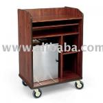 Wooden Hotel Mobile Pantry / Cart / Trolley