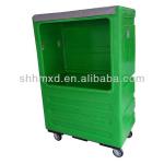 Plastic laundry cage with wheels