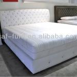C1-9005 white leather diamond bed leather bed for hotel-C1-9005