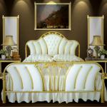 Royal Golden Aluminium Frame High Class Classic Design Italian Style Elegant Hotel Bed Malaysia-D 14.1