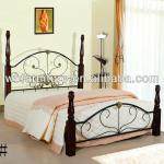 europ style queen bed/princess bed/mental and wood pretty bed-63#