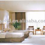 solid wood hotel bed-W-B-0016