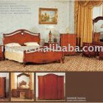 Wooden classcial red colour bedroom set, MOQ:1SET(B10125)