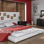 cream white leather bed, white king size leather bed, white leather platform bed 3022-cream white leather bed 3022