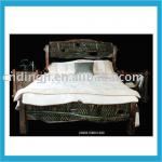 ANTIQUE WOODEN HOME HOTEL DOUBLE BED-DJ-P012