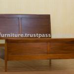 Hotel Furniture - Mahogany Simple Bed-1153