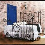 Hotel furniture/hand forged/painting /queen size wrought iron bed designs(0141)