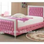 pink button leather bed for kids-SLB916