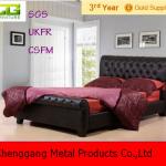modern sleigh leather bed frame LBD028-LBD028