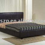 Modern comfortale black Faux Leather Bed