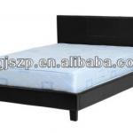 modern design 4ft6 black pu leather bed frame LBD02