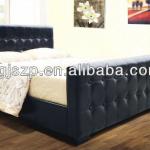 modern sleigh leather bed frame LBS028