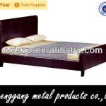 Modern Faux sleigh Leather Bed