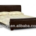 brown double size Faux Leather Bed-Leather76