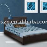 modern leather bed frame design for bedroom