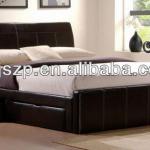 Faux Leather Bed with drawers SLB116