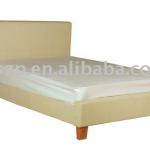 cream color Faux PU Leather Bed