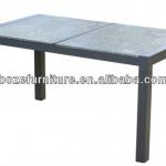 Hotel furniture garden balcony aluminum table with stone top