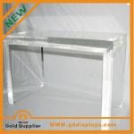 Clear acrylic TV dest/ plexiglass furnitures Gold-N1079-Gold-N1079