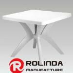 Restautant White Square Plastic Table-PT_016