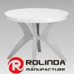 Restautant White Round Plastic Table-PT_021