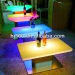 wholsale steel support plastic led square table