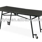 foldable dining banquet table with wheels