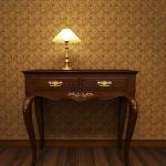 Antique wooden side table with two drawers /high quality wood side table ST-2013-01