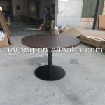 Round resturant table with powder coating iron base /hotel furniture hotel dining tables TA-042-1